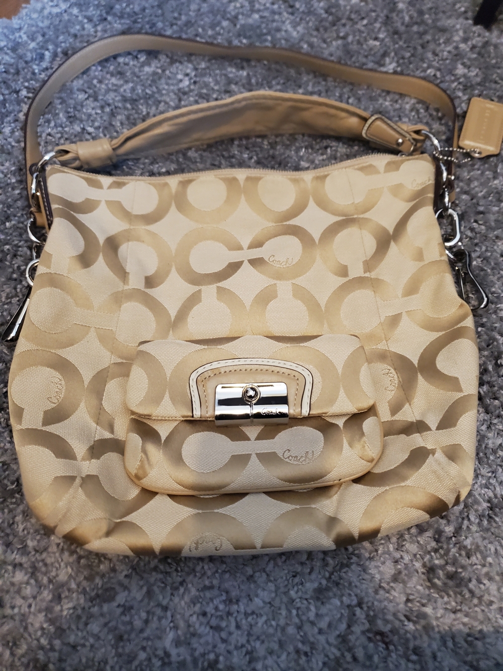Coach Kristen Op Hobo Bag With Magnetic Front Pouch